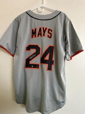 WILLIE MAYS SIGNED SAN FRANCISCO AUTOGRAPHED CUSTOM JERSEY W/COA - XL 818